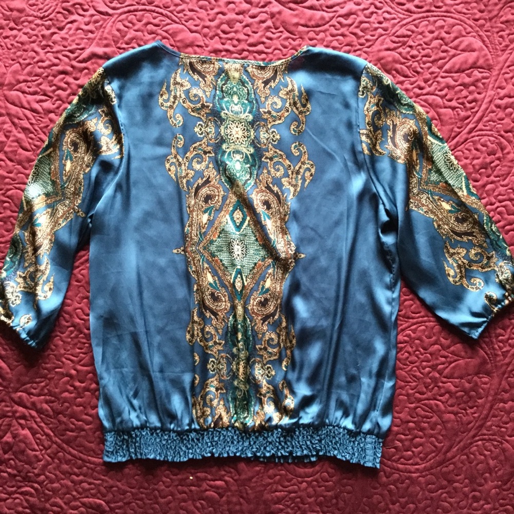 Roz & Ali smocked blouse - Picture 3 of 4